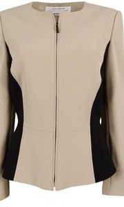 NWT Zip Front Colorblocked Peplum Blazer